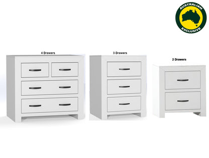 BUSTIN (AUSSIE MADE) BEDSIDE TABLE COLLECTION - ASSORTED PAINTED COLOURS - STARTING FROM $399