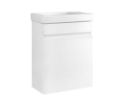 PERNELLE BATHROOM VANITY BASIN CABINET STORAGE - HIGH GLOSS  WHITE
