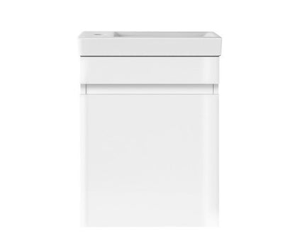 PERNELLE BATHROOM VANITY BASIN CABINET STORAGE - HIGH GLOSS  WHITE