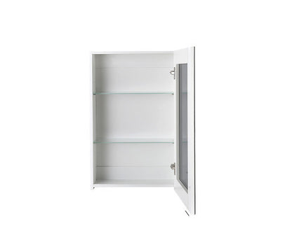 PERNELLE SINGLE DOOR BATHROOM STORAGE CABINET WITH VANITY MIRROR - WHITE