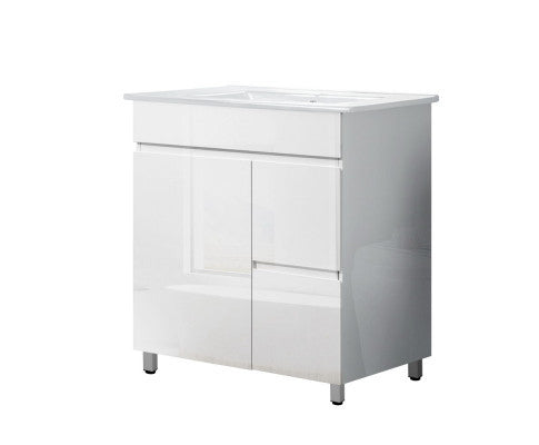 PERNELLE BATHROOM VANITY CABINET UNIT - HIGH GLOSS  WHITE