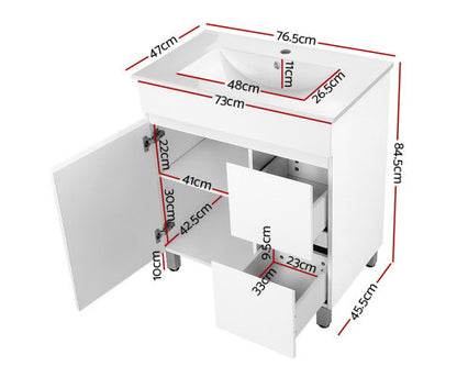 PERNELLE BATHROOM VANITY CABINET UNIT - HIGH GLOSS  WHITE