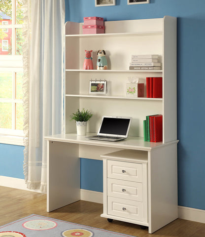 VERONA (BE-563) DESK & HUTCH ONLY (EXCL MOBILE DRAWERS) - 1200(W) -  IVORY WHITE