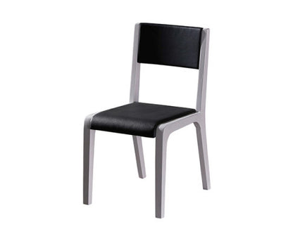 KELBY (SET OF 2) LEATHERETTE DINING CHAIR - BLACK & WHITE