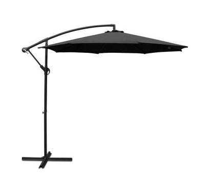 WISTERIA OUTDOOR  UMBRELLA - BLACK
