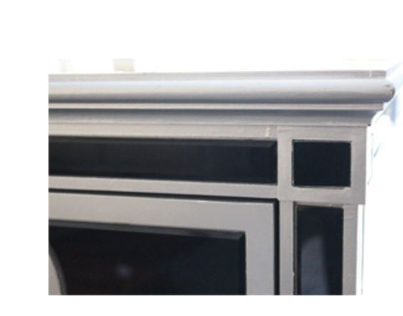 ART MICA BLACK MIRROR 3 DRAWERS BEDSIDE TABLE - BLACK