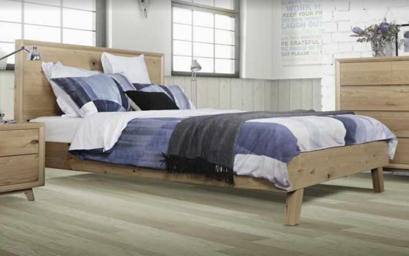 Queen Hudson Scandinavian Timber Bed - As Pictured
