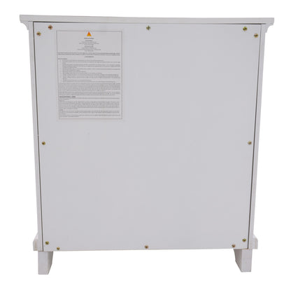 CHANELLE KING 3 PIECE BED PANEL BEDSIDE BEDROOM SUITE - (22-9-5-14-14-1) - WHITE