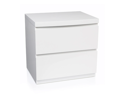 ROGAN KING 6  PIECE (THE LOT) BEDROOM SUITE - BED WITH LEAD LIGHT    (MODEL:LS 718 K)  - HIGH  GLOSS WHITE