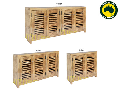 BANDY (AUSSIE MADE) NO DRAWER BUFFET COLLECTION - ASSORTED STAINED COLOURS