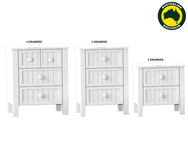 BARRINGTON (AUSSIE MADE) BEDSIDE TABLE COLLECTION - ASSORTED PAINTED COLOURS - STARTING FROM $399
