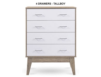 BARTEL CHEST COLLECTION - WHITE /OAK - STARTING FROM $299