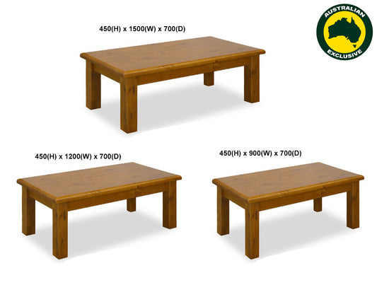 Bathurst (AUSSIE MADE) Coffee Table Collection - Assorted Stained Colours