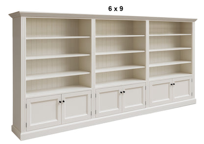 BAYSIDE (AUSSIE MADE) 6 DOOR BOOKCASE PIGEON PAIRED (4 SECTIONS) COLLECTION - ASSORTED PAINTED COLOURS - STARTING FROM $3699