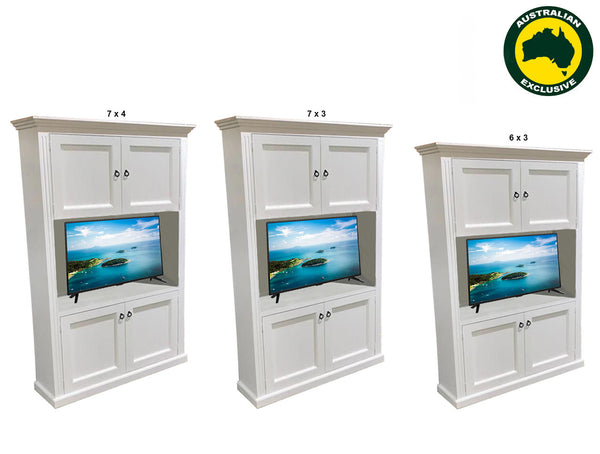 BAYSIDE (AUSSIE MADE) WALL / TV UNIT COLLECTION - ASSORTED PAINTED COLOURS - STARTING FROM $1299