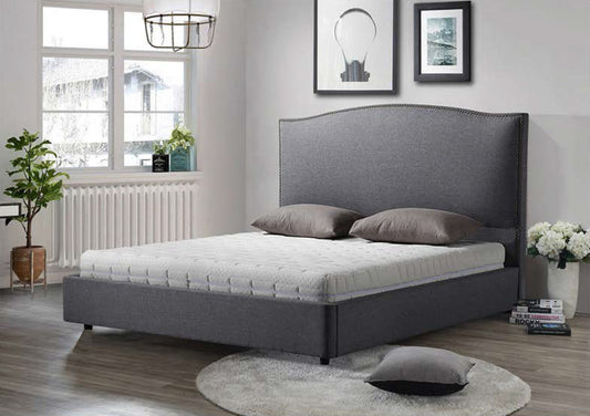 QUEEN FRESNO LEATHERETTE / LINEN / VELVET BED  - ASSORTED COLORS AVAILABLE