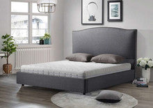 QUEEN FRESNO LEATHERETTE / LINEN / VELVET BED  - ASSORTED COLORS AVAILABLE