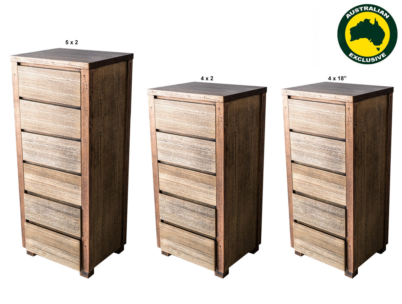 Bella (AUSSIE MADE) Slimboy Collection - Tassie Oak Combination - Assorted Stained Colours