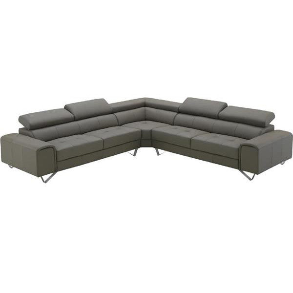 BELLAGIO LEATHER CORNER LOUNGE ( 2S + CORNER+ 2S)   - SAND