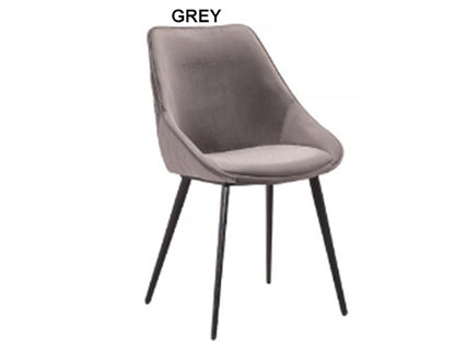 BELLAGIO FABRIC LINEN DINING CHAIR - ASSORTED COLOURS