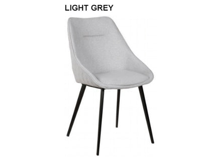 BELLAGIO FABRIC LINEN DINING CHAIR - ASSORTED COLOURS