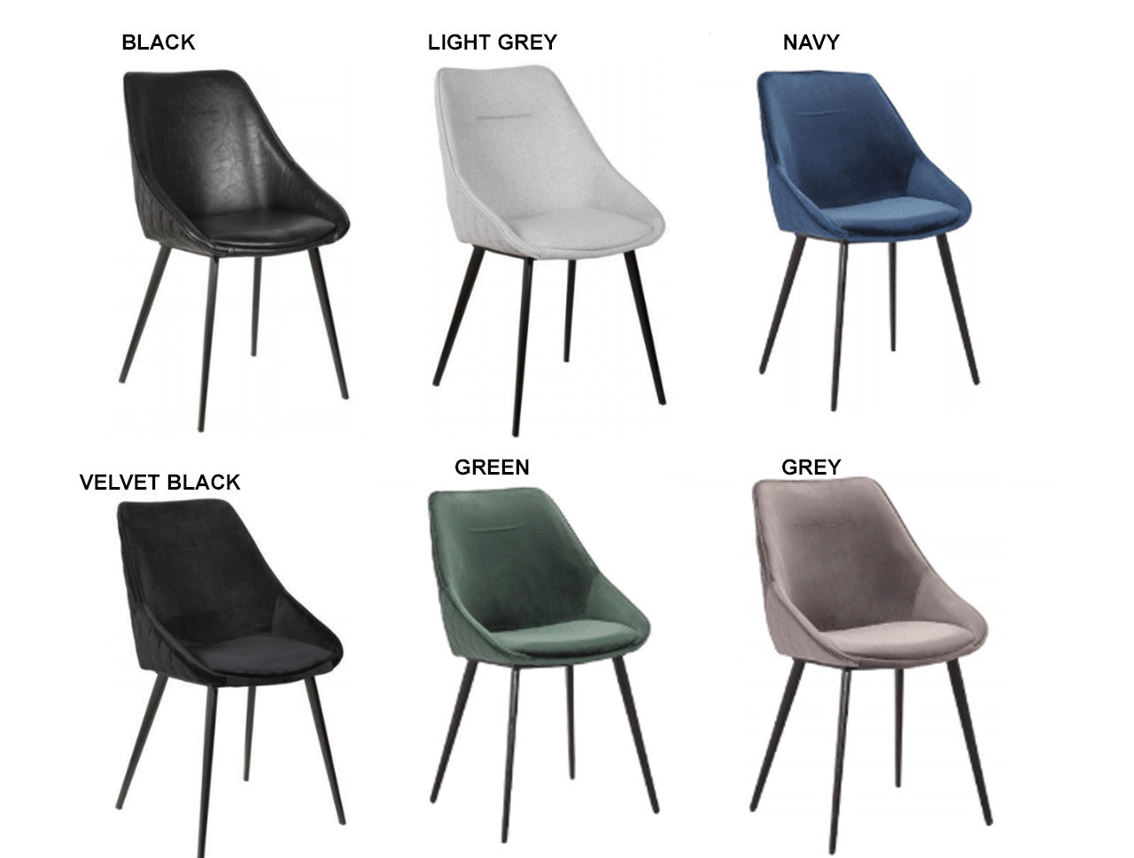 Bellagio Fabric Linen Dining Chair - Assorted Colours