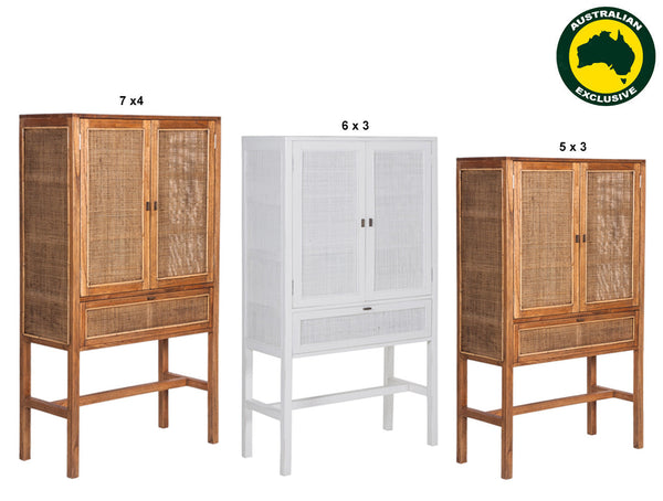 BELTANA (AUSSIE MADE) STORAGE CUPBOARD / PANTRY COLLECTION - ASSORTED STAINED COLOURS - STARTING FROM $1399