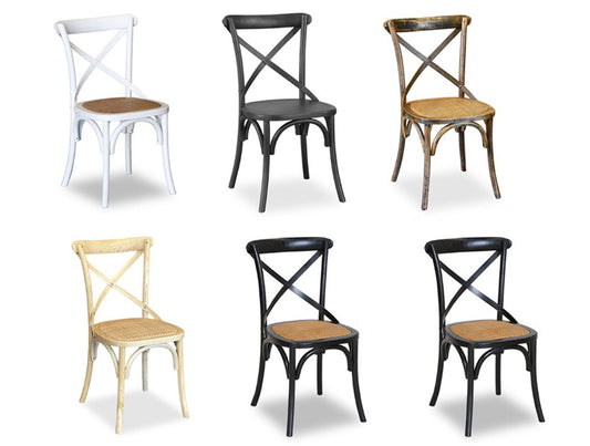 Bentwood Crossback Dining Chair - Set Of 6 - Assorted Colours