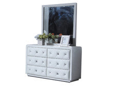 BETHANY (9391) 6 DRAWER DRESSER WITH MIRROR - 1540(H) X 1200(W) - CHOICE OF COLOURS