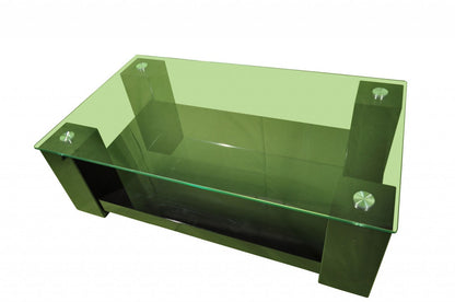 BLACK WINNIE RECTANGULAR COFFEE TABLE - 1380(W) X 800(D) - HIGH GLOSS BLACK