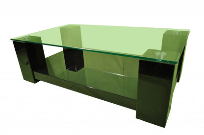 BLACK WINNIE RECTANGULAR COFFEE TABLE - 1380(W) X 800(D) - HIGH GLOSS BLACK