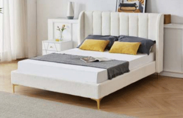 QUEEN BLAZEIKEN FABRIC BEDFRAME - BOUCLE