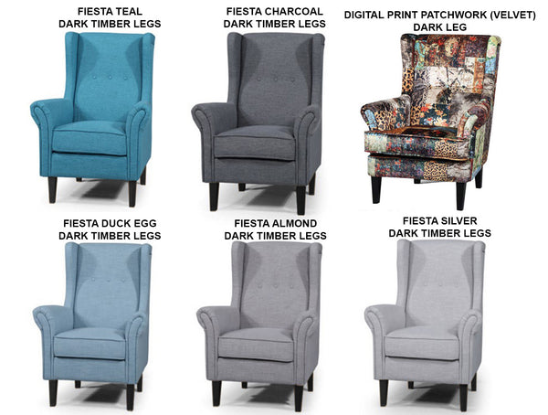 BLISS CHAIR UPHOLSTERED - ASSORTED COLOURS