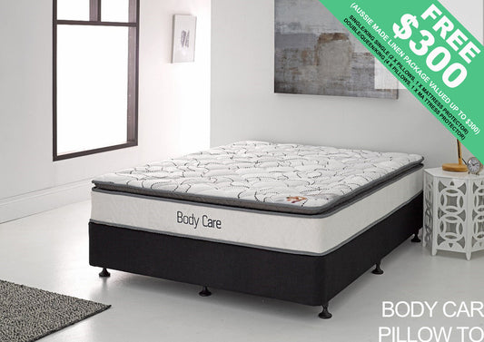 QUEEN NEW BODY CARE PILLOW TOP MATTRESS - MEDIUM
