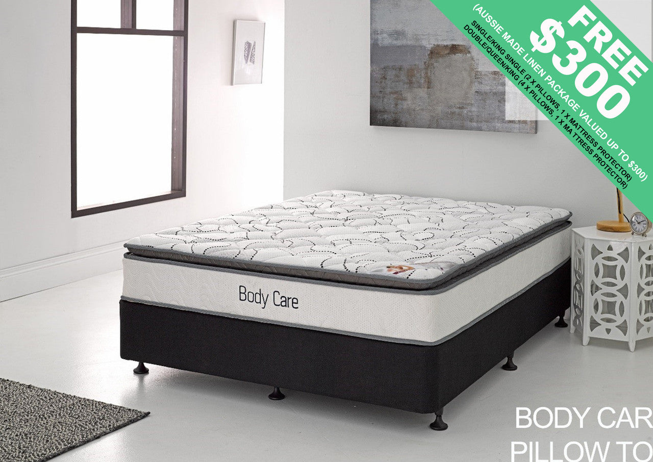 King Single New Body Care Pillow Top Mattress - Medium