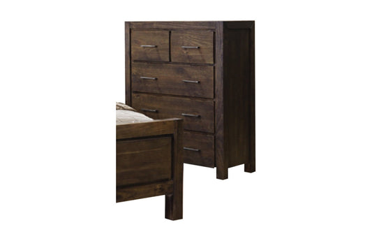 Brielle 5 Drawer Tallboy - Brushed Umber