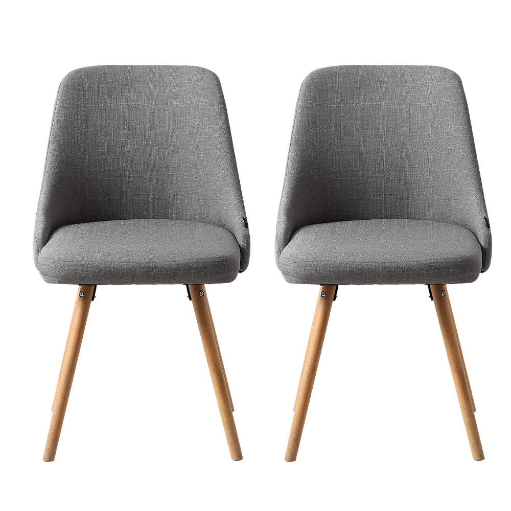 Brielle (SET OF 2) Fabrc Dining Chair - Grey