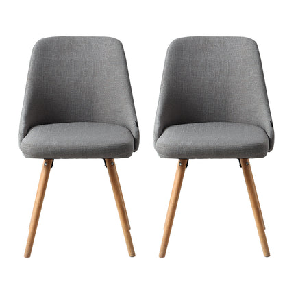 Brielle (SET OF 2) Fabrc Dining Chair - Grey
