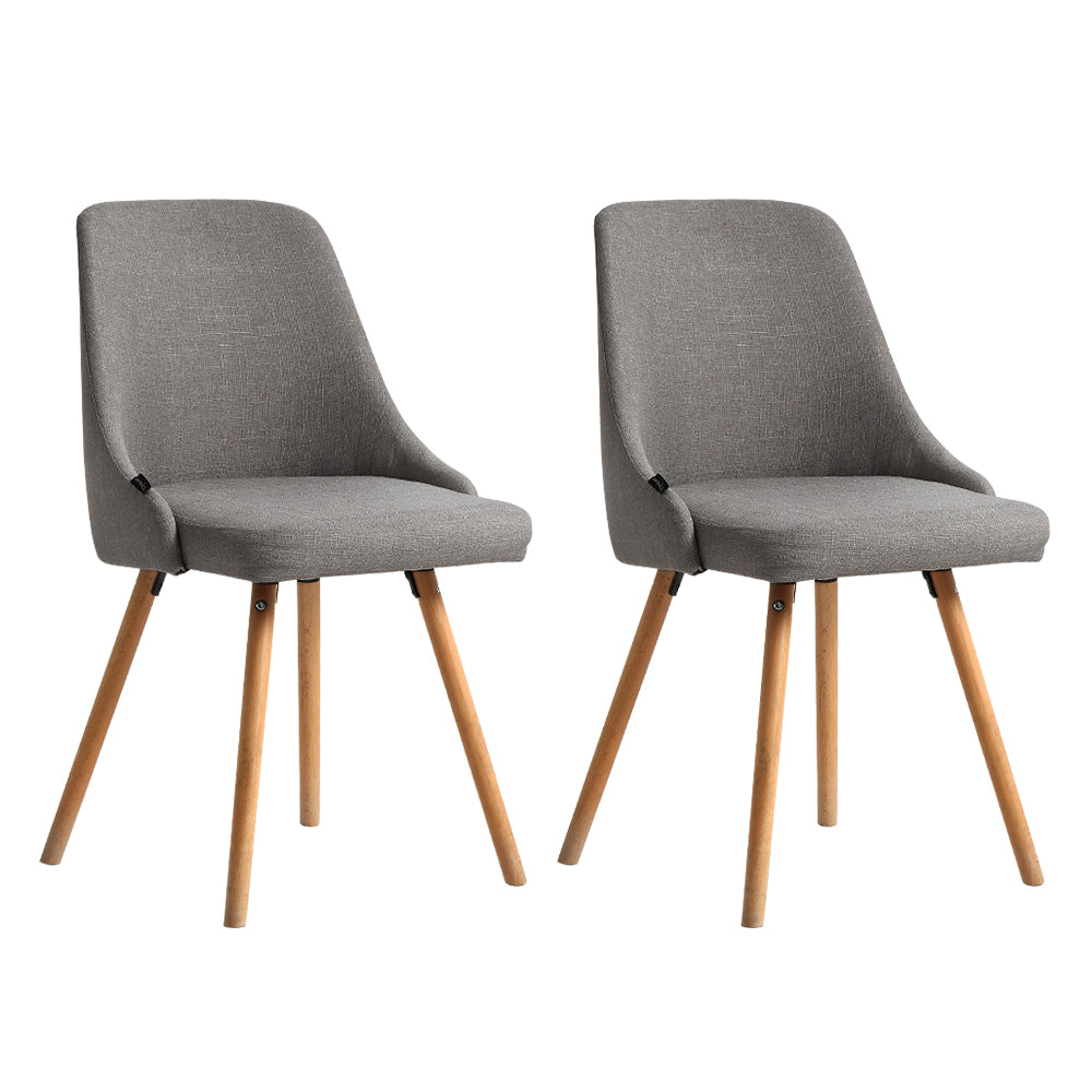 Brielle (SET OF 2) Fabrc Dining Chair - Grey