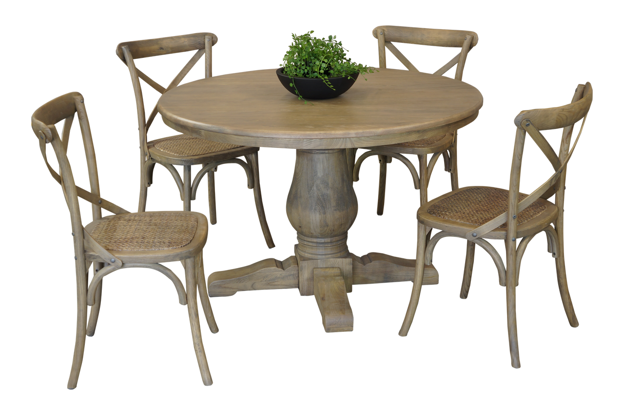 BRISTOL DINING SETTING WITH CROSS BACK CHAIRS COLLECTION - ASSORTED COLOURS - STARTING FROM $1499