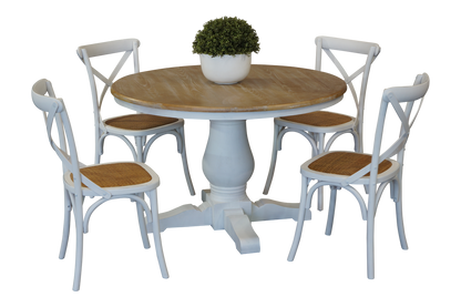 BRISTOL DINING SETTING WITH CROSS BACK CHAIRS COLLECTION - ASSORTED COLOURS - STARTING FROM $1499