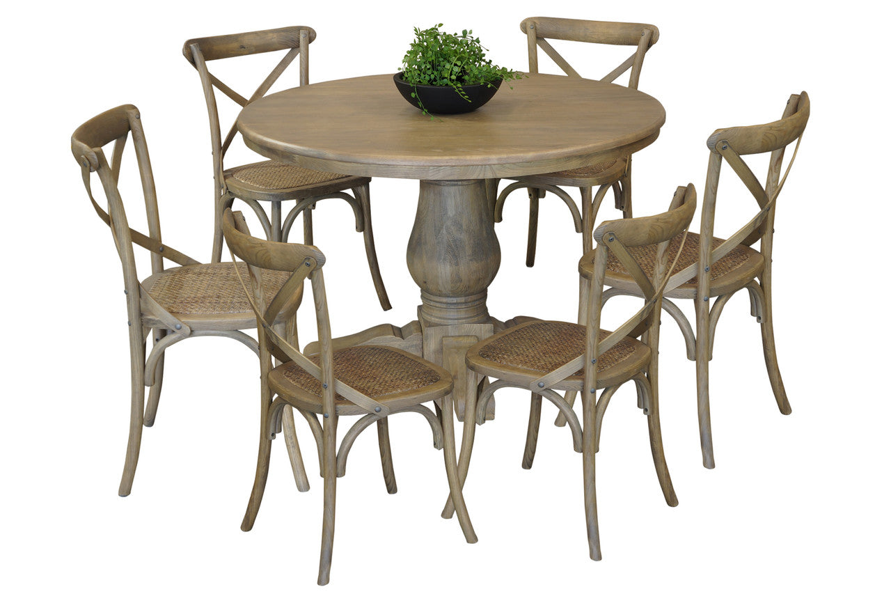 BRISTOL DINING SETTING WITH CROSS BACK CHAIRS COLLECTION - ASSORTED COLOURS - STARTING FROM $1499