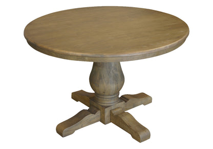 BRISTOL ROUND HARDWOOD DINING TABLE - 1200(D) - BLACK, RUSTIC ELM OR WHITE / OAK