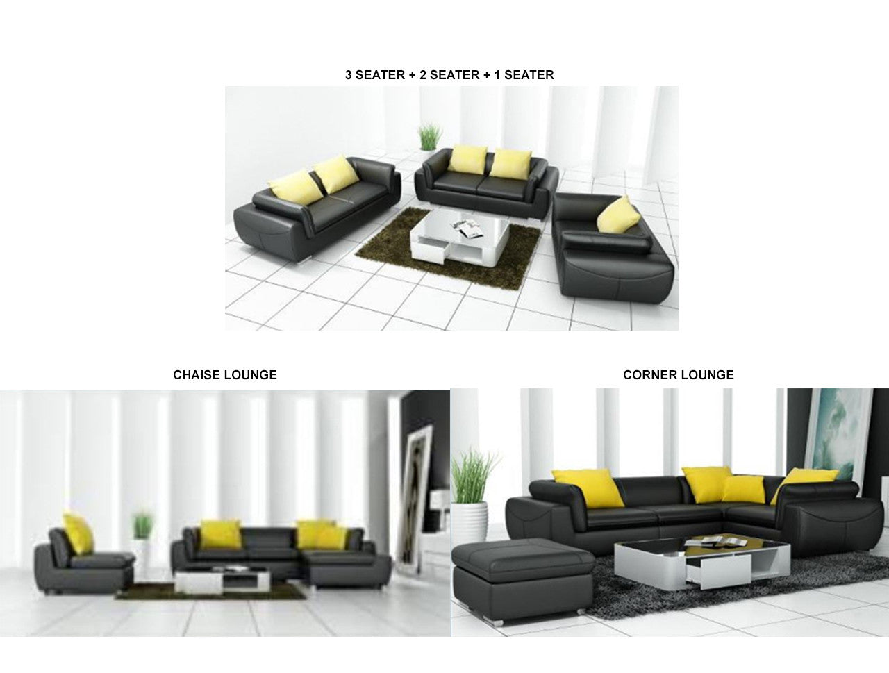 BUCCI LEATHER  CHAISE LOUNGE COLLECTION - CHOICE OF LEATHER AND ASSORTED COLOURS AVAILABLE