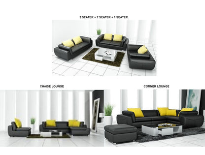 BUCCI LEATHER  CHAISE LOUNGE COLLECTION - CHOICE OF LEATHER AND ASSORTED COLOURS AVAILABLE