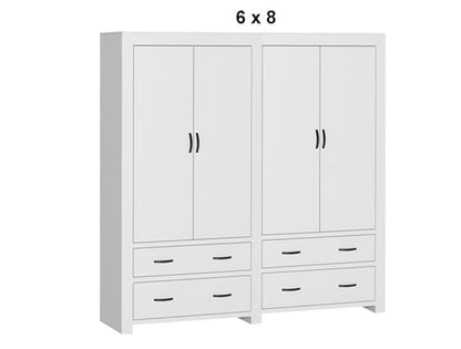 BUSTIN (AUSSIE MADE) 4 DOOR / 4 DRAWER WARDROBE COLLECTION - ASSORTED PAINTED COLOURS - STARTING FROM $2399