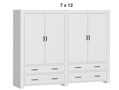 BUSTIN (AUSSIE MADE) 4 DOOR / 4 DRAWER WARDROBE COLLECTION - ASSORTED PAINTED COLOURS - STARTING FROM $2399