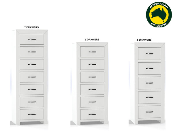 BUSTIN (AUSSIE MADE) NARROWBOY CHEST COLLECTION - ASSORTED PAINTED COLOURS - STARTING FROM $699