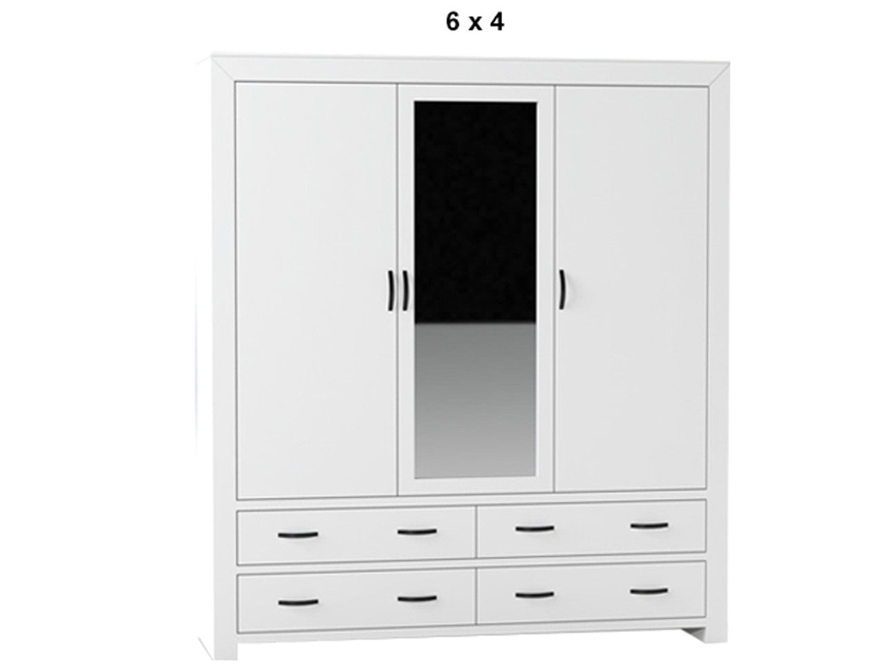 BUSTIN (AUSSIE MADE) 3 DOOR / 4 DRAWER MIRROR WARDROBE - ASSORTED PAINTED COLOURS - STARTING FROM $1499