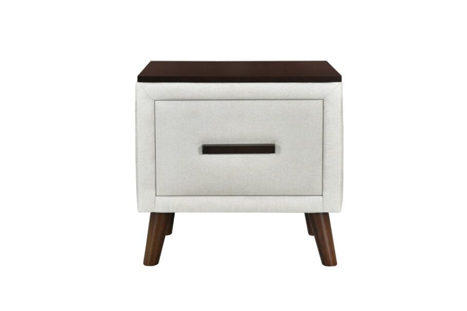 Spencer 1 Drawer Bedside Table - Cream